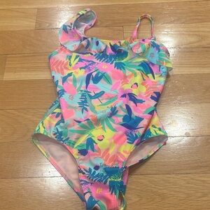Cat & Jack Multicolor Floral Kids Swim One Piece